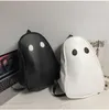 Sac à dos créatif fantôme Ins noir blanc Couple mode personnalité hommes/femmes amusant étudiant sac d'école