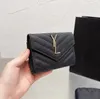 Carteira feminina de designer de luxo porta cartão de crédito curto preto clássico porta cartão carteiras de moedas carteiras de bolso pequenas bolsas de dinheiro bolsa feminina com caixa