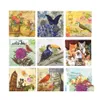 Packing Dinner Service Packaging Decoupage Napkins Retro Vintage Birds Butterfly Floral Paper For Disposable Decorative Party Tissue Dh6Dl