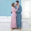 Vêtements de nuit pour hommes hiver éponge peignoir femmes hommes serviette Robe grand et grand homme tissu bain dormir Kimono Robe de chambre