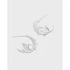 Boucles d'oreilles à tige Authentique Argent Sterling 925 Blanc/Or Rotin Spirale Twist BIJOUX