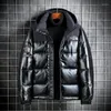 Men's Down Mens Casual Sequined Jacket 2022 Winter White Duck Thick Warm Fashion Slim Hooded Trendy Coat Jaquetas