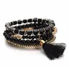 Очарование браслетов Loeur 4 цвета богемный пляж в стиле конфеты Candy Color Mtilayer Beads Bangles for Women Gift Pseras Mujer Drop Deliv dhk9y