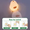 Nachtlichten schattige kip -led licht USB oplaadbare nachtlampen siliconen eend lamp kinderen kind cadeau slaapkamer kamer decoratie