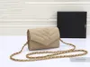 Tasarımcılar Crossbody Bag Womens Luxurys Çantalar Çanta Siyah Moda Deri Debriyaj Zinciri Kuzu Dinek Omuz Cross Vücut Çantalar