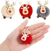 Christmas Decorations Cute Felt Wooden Elk Tree Hanging Pendants Reindeer Year Xmas Party Decor Home Deer Crafts Ornaments