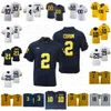 Jerseys de football Custom Michigan Jersey de football Josh Metellus Hassan Haskins Reuben Jones Ben Mason Jared Wangler Grant Perry Sean McKeon German Green