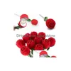 Jewelry Boxes Red Rose Shape Wedding Rings Pendants Gift Box Earrings Veet Ring For Men Valentines Day Drop Delivery Packaging Displa Dhdcv