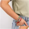 Bracelets de charme amorcome boho amor coração para mulheres garotas vermelhas de couro verde pulmão casal amizade de Natal jóias dro dhjc3