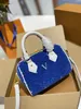 abbina Speedy Bandouliere Nano 20 Borsa con manico Jacquard Denim Monogrammi in pelle PM Boston Borse Designer Luxurys CrossBody Borse blu navy/blu sbiadito borse da sera