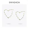 Hoop Earrings ENFASHION Heart Big For Women Accessories Gold Color Statement Mixed Hoops Earings Fashion Jewelry E191097