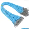 Cord Wire Korean Wax Pendant Rope 1.5Mm Colored Necklace Wholesale 1 000Pcs/Lot Drop Delivery Jewelry Findings Components Dhgr8