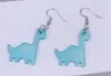 Dangle Chandelier Cute Colorf Dinosaur Acrylic Earrings Dangle For Women Girls Lovely Animal Long Drop Earring Party Jewelry Delive Dheyz