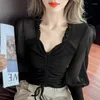 Women's Blouses Spring Autumn Stitched Chiffon Sleeve Slim Top Bottomed Shirt Camisa Feminina Female For Women Fashion Noveltie