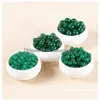 Agate 416Mm Small Big Diy With Hole Round Circle Loose Beads For Bracelet Necklace Jewelry Making Bead Green Color Drop Delivery Dhhq7