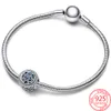 Den nya populära 925 Sterling Silver Color Beads Round Animal Zebra Charm Original Armband Pandora Ms Jewelry 1