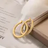 Hoop oorbellen 30 mm gouden kleur oorrang kristal strass cirkelcirkel voor vrouwen statement mode sieraden groothandel