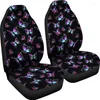 Car Seat Covers Blue And Purple Ombre Butterfly Pattern On Black Background Universal Fit For Most Bucket Seats Girly Protectors