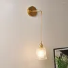 Wandlampen Japanse stijl Brass Led Lamp Modern bedlichten voor woonkamer gangpad Badkamer Verlichtingsspiegel Voorkant