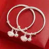 Baby Charming Barkles Jewelry Allerigc Free 999 Sterling Silver Bells Banglet for Baby Little Kids Hight Birthday Gift