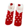 Chaussettes de noël pour femmes et filles, peluche douce, moelleuse, épaisse et chaude, pantoufles d'hiver doublées de fourrure polaire