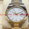 Heren pols Watche Datejust 41mm 126303 BI Color Men's Automatische machines Kijk witte wijzerplaat roestvrij staal en geel goud M277T