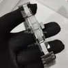 Herrklocka Blå Automatisk urverk Glasbotten Stålband Armbandsur Klockor 40mm