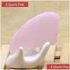 Massage Stones Rocks Facial Jade Guasha Board Natural Stone Scraper Gua Sha Tools Aventurine Mushroom Shape Therapy Roller Set Whi Dhois