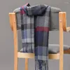 Blankets Men Girls Neckwear Cashmere Check Children Scarf In Autumn And Winter Korean Version Long Thick Warm All- Parent Blanket