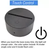 Multicolor Touch Night Light Switch الحديث الأسود USB كابل التحكم عن بُعد عن بعد أكريليك 3D LED LED LIGH