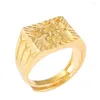 Bagues de mariage Gold Bless All Men's Color Wealth Adjustbale Ring In Chinese