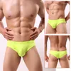 Culottes Slips pour hommes Culottes taille basse U-Convex Shorts de couleur unie Moulants Mode Bikini Lingerie