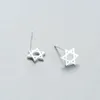 Brincos de Stud S925 Sterling Silver Six Star Hexagrama de jóias de moda David