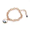 Braccialetti con ciondoli Bohemian Acciaio inossidabile per accessori Wome Nastro d'oro Bracciale con conchiglia Gioielli Pseras Mujer Drop Delivery Ebreo Dhque