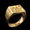 Bagues de mariage Gold Bless All Men's Color Wealth Adjustbale Ring In Chinese