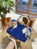 abbina Speedy Bandouliere Nano 20 Borsa con manico Jacquard Denim Monogrammi in pelle PM Boston Borse Designer Luxurys CrossBody Borse blu navy/blu sbiadito borse da sera