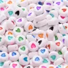 Akrilik Plastik Lucite 100 Adet / grup Aşk Kalp Diy Gevşek Boncuk Takı Bilezikler Kolye Yapımı Için Aksesuarlar El Sanatları Polimer Kil Dh9Jl