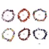 P￤rlstav naturlig helande kristallarmband sodalit chip ￤delsten stretch trasig sten chakra p￤rlor armband mode droppleverans jude dhdbq