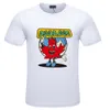 Dsq coton sergé tissu été à manches courtes T-shirt hommes anglais dessin animé imprimé décontracté col rond pull haut jeunesse polyvalent