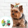 Vêtements pour chiens aléatoires 30 pièces couvre-chef pour animaux de compagnie belle habillage bandeau nœud papillon pour chiens chats cheveux cordes cravates accessoires