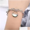 Charm Bracelets Bohemian Stainless Steel For Wome Accessories Gold Sliver Chain Shell Bracelet Jewlery Pseras Mujer Drop Delivery Jew Dhque