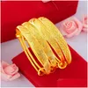 Bangle Fashion Boutique Thick Luxury Womens Dragon and Phoenix Size Justerbar PUSL Armbandsmycken gåvor Drop Delivery Armband Dhtiv