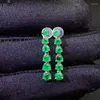 Boucles d'oreilles à tige en Tourmaline naturelle ou saphir, émeraude, argent Sterling 925, 0,15 ct, 12 pièces, pierres précieuses # J910161