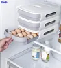 Bouteilles de rangement, réfrigérateur de cuisine, porte-œufs, boîte de rangement, récipient alimentaire en plastique, étui à tiroir Portable incassable pour la maison