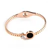 Bracciale moda donna acciaio inossidabile 316 oro rosa conchiglia nera braccialetto con ciondolo di alta qualità regalo di nozze