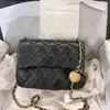 Torby markowe portmonetka Torebka damska Tasche luksusowa torba na ramię sac de luxe bolsos woc mini grey Torebka caviar leather classic Flap Envelope portfel na łańcuszku czarny Crossbody