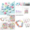 Acrylic Plastic Lucite 100Pcs/Lot Diy Loose Bead For Jewelry Bracelets Necklace Hair Ring Making Accessories Crafts Acrylic Kids H Dhz75
