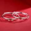 1 زوج جميل أسوار الطفل S999 Silver Rainbow Barcelts Bracelets for Baby Boys Girls Night Birthday Gift