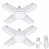 Lampadina Fan Blade Timing Lamp AC220V-110V 28W Lampada pieghevole per soffitto domestico con telecomando