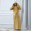 H Sleepwear Flannel Robe Male with Hooded Thick Brand Designer Dressing Gown Coral Fleece Men s Bathrobe Winter Long Mens Bath